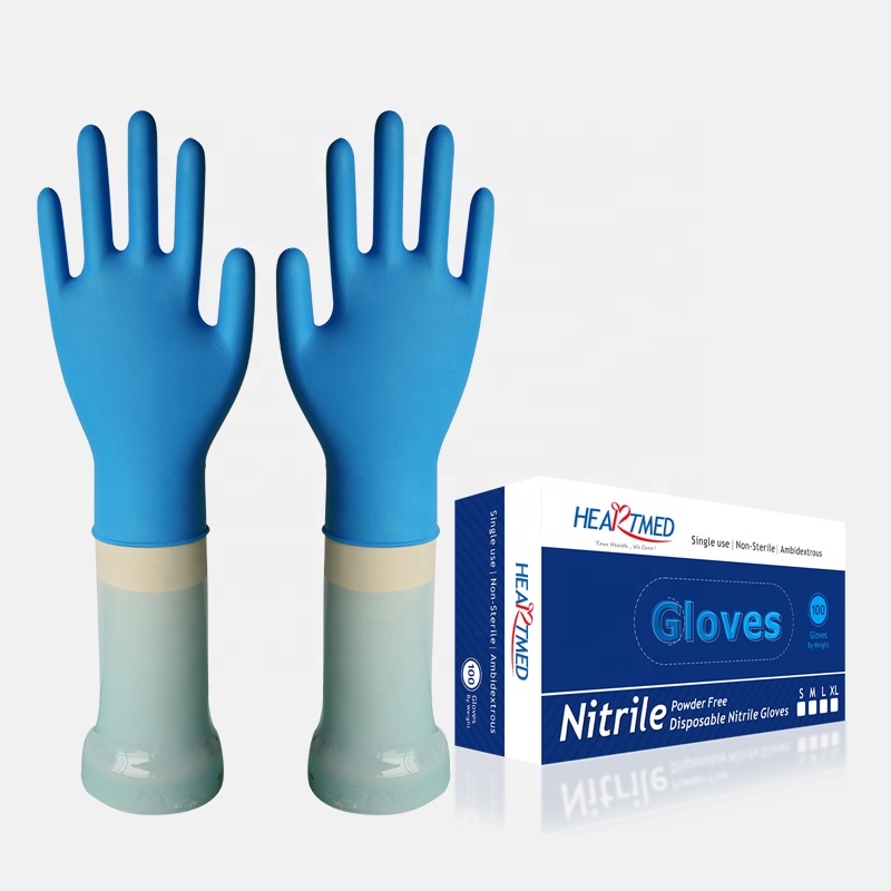 Disposable nitrile gloves factory price powder free nitrile work glove